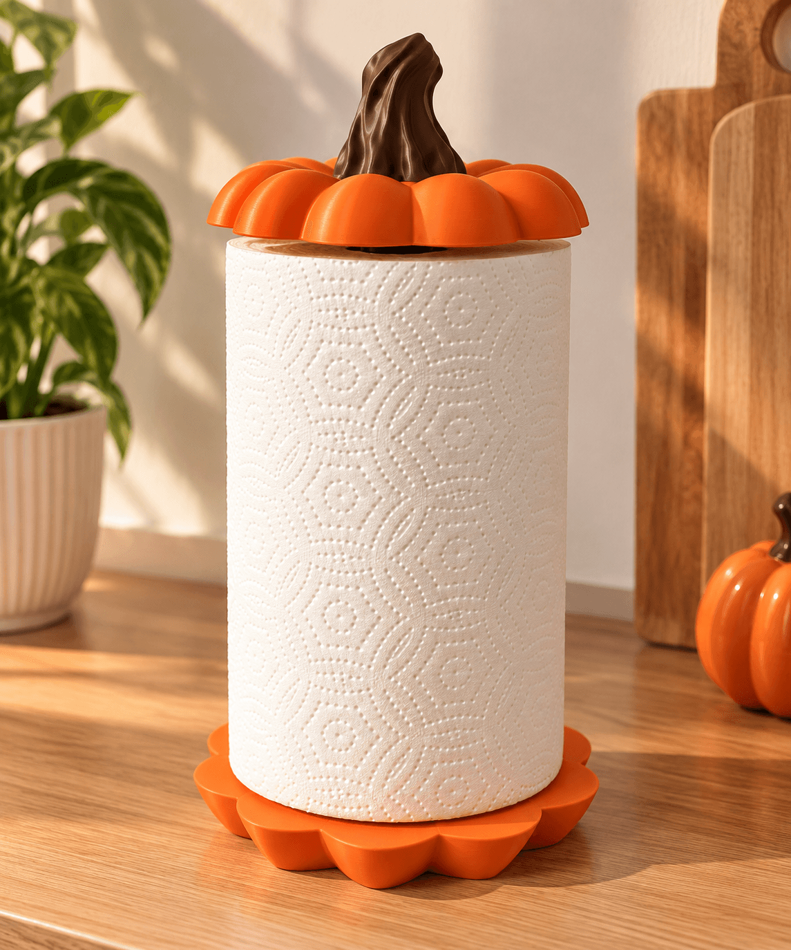 Pumpkin kitchen paper holder